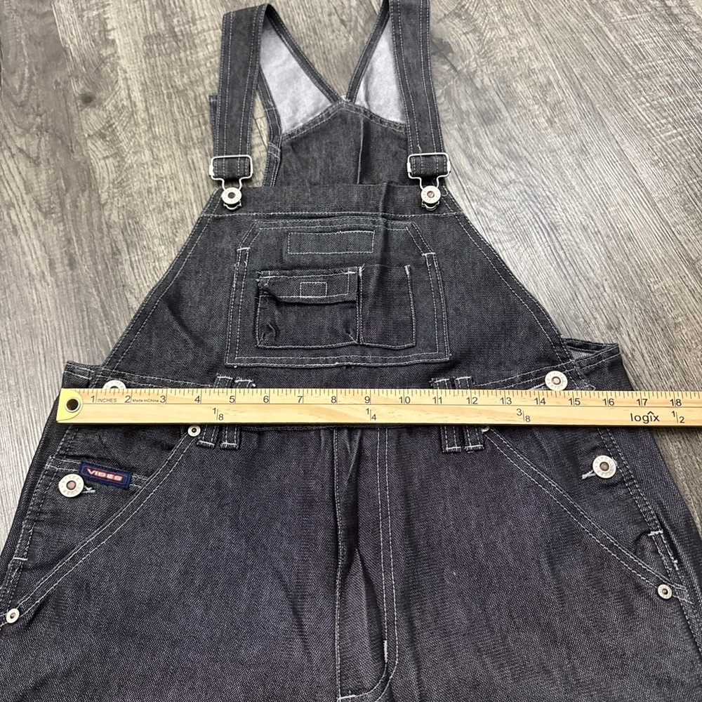 Vintage Y2K Vibes Jeans Shiny Metallic Overalls - Picture 3 of 8